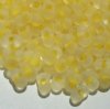 25 grams of 3x7mm Yellow Lined Matte Crystal Farfalle Seed Beads